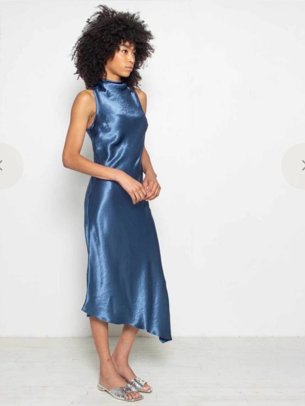 Nomia cowl bias dress